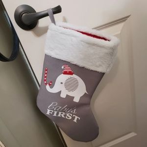 Baby Christmas stocking Elephant design